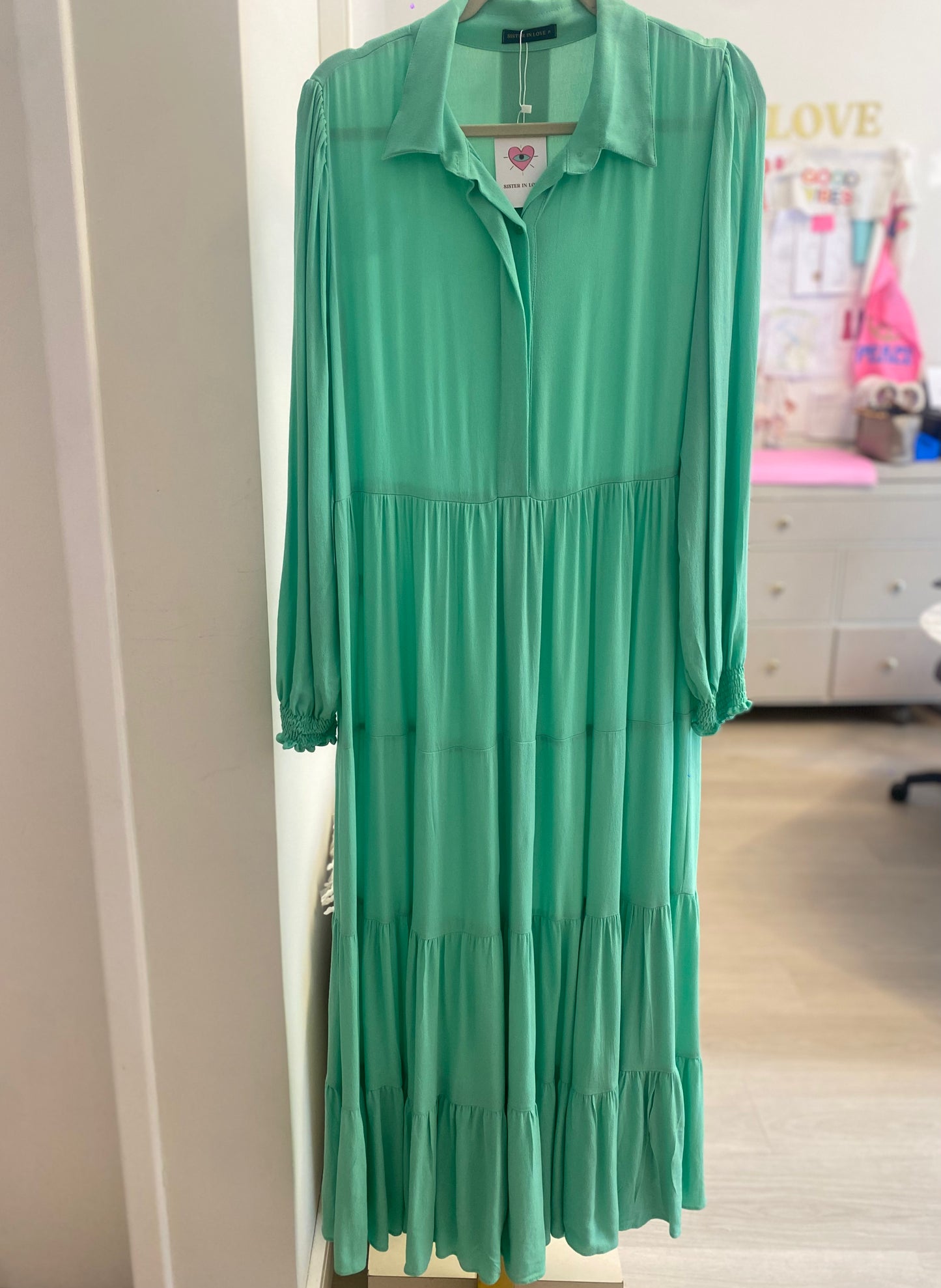 Vestido longo Bia verde